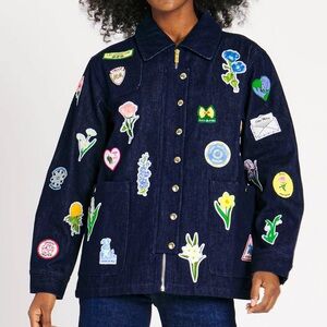Rachel Antonoff LIZZIE JACKET INDIGO W/ PATCHES new nvr worn size large! Offer!